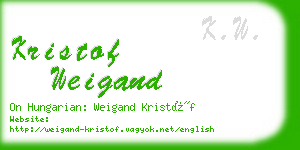 kristof weigand business card